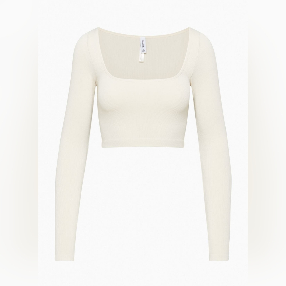 aritzia taupe delta seamless top Sundeh